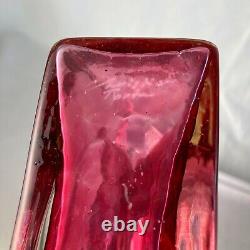 Christian Tortu French Art Glass Square Vases, Set of Three, France Signed