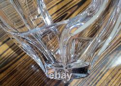 Cofrac Art Verrier France Crystal Glass Vase 13 in. Tall Heavy