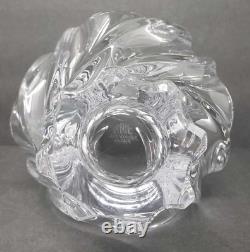 Cofrac Art Verrier French Crystal Sculptural Centerpiece Vase MCM Art Glass