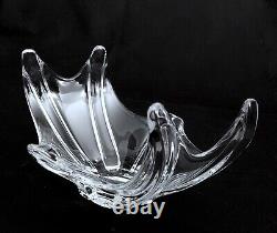 Cofrac Art Verrier French Crystal Vase Centerpiece Decretive Clear Modern Rare