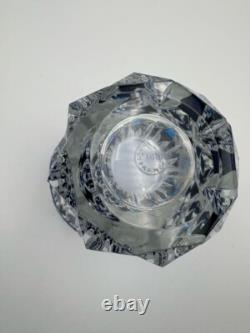 Cristallerie Saint-Louis Cut Crystal Glass Vase Blue Made in Moselle France