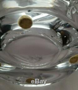 Crystal ART VANNES LE CHATEL 11.5 Swirling wave CENTERPIECE VASE BOWL FRANCE