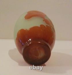 DEGUE French Cameo Art Glass Cabinet Vase, c. 1920's