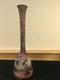 D'ARGENTAL French Acid Etched Cameo Glass Vase Saint Louis Lake Scene Leaves