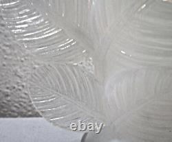 D' Avesn French Art Deco Opalescent Leaf Vase with Original Label