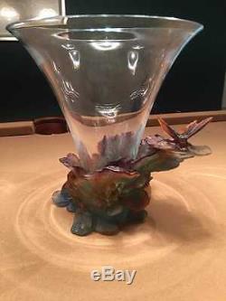 Daum Crystal Papillon Vase