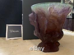 Daum Fig & Lizard Vase
