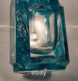 Daum France Blue Argos Modern Crystal Vase Cesar Baldaccini