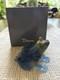 Daum France Pate de Verre Blue frog withGold Eyes With Orig Box 3 1/4x 2 ¾-mint