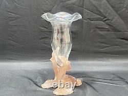 Daum France and Jean Boggio mermaid crystal and glass Vase Excellent Condition