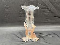 Daum France and Jean Boggio mermaid crystal and glass Vase Excellent Condition