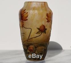 Daum Nancy Cameo Enameled Art Nouveau Vase