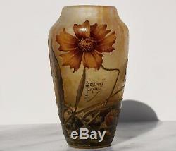 Daum Nancy Cameo Enameled Art Nouveau Vase