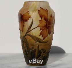 Daum Nancy Cameo Enameled Art Nouveau Vase