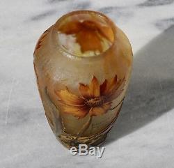 Daum Nancy Cameo Enameled Art Nouveau Vase