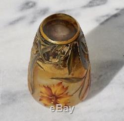 Daum Nancy Cameo Enameled Art Nouveau Vase