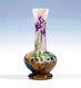 Daum Nancy Cameo Nouveau Solitaire Vase Vielchen Decor Email Painting Um 1910