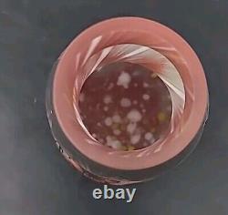 Daum Nancy Cameo and Enameled Vase with Cherry Blossom Flowers Decor, France