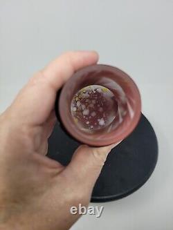 Daum Nancy Cameo and Enameled Vase with Cherry Blossom Flowers Decor, France