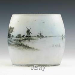 Daum Nancy Dutch Landscape Vase c1900