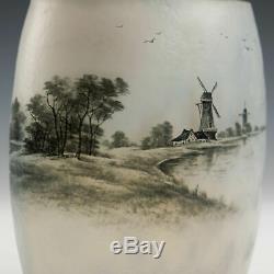 Daum Nancy Dutch Landscape Vase c1900