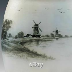 Daum Nancy Dutch Landscape Vase c1900