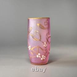 Daum Nancy, Gui (mistletoe) pink glass vase