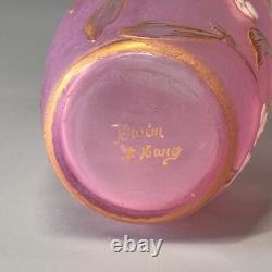 Daum Nancy, Gui (mistletoe) pink glass vase
