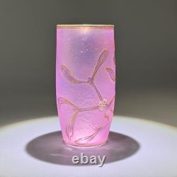 Daum Nancy, Gui (mistletoe) pink glass vase