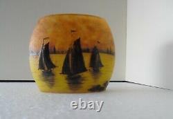 Daum Nancy Sailboat Vase