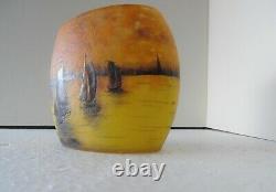 Daum Nancy Sailboat Vase