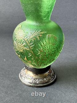 Daum Nancy, elegant small glass vase. Circa 1900