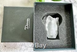 Daum Tulip Mini Vase White Pate de Verre French Crystal New in Box 05158-1