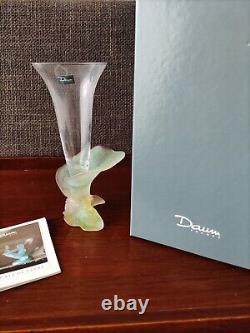Daum crystal glass vase height 19cm French glass flute arum