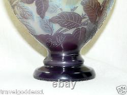 EMILE GALLE -FRENCH ART NOUVEAU GLASS VASE, c. 1900-Handcrafted glass