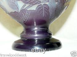 EMILE GALLE -FRENCH ART NOUVEAU GLASS VASE, c. 1900-Handcrafted glass