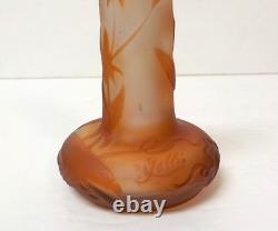 EMILE GALLE French CAMEO Art Glass 3.75 Miniruew Vase, c. 1900