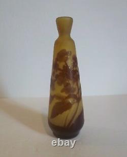 EMILE GALLE French CAMEO Art Glass 6.5 Vase, c. 1910 (#2)