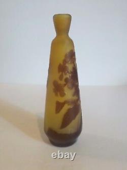 EMILE GALLE French CAMEO Art Glass 6.5 Vase, c. 1910 (#2)