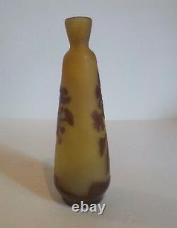 EMILE GALLE French CAMEO Art Glass 6.5 Vase, c. 1910 (#2)