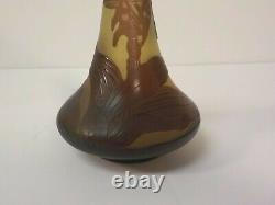 EMILE GALLE French CAMEO Art Glass Miniature 4.25 Vase, c. 1910