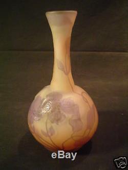 EMILE GALLE French CAMEO Art Glass Vase, c. 1910 (#1)