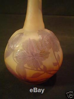 EMILE GALLE French CAMEO Art Glass Vase, c. 1910 (#1)