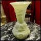 Early 20th Cent. French Art Nouveau Yellow Opaline Glass Floral/Leaf Motifs Vase
