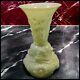 Early 20th Century French Art Nouveau Opaline Glass Floral/Leaf Motifs Vase