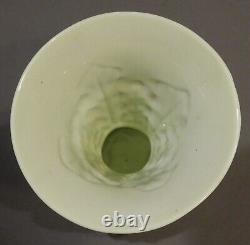 Early 20th Century French Art Nouveau Opaline Glass Floral/Leaf Motifs Vase