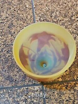 Emile Cameo Glass Vase Jar Lidded Signed Galle Art Florals Lilly Art Glass 4
