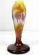 Emile Galle Art Nouveau Hand Blown Glass Vase Clematis Flower Footed 1900 French