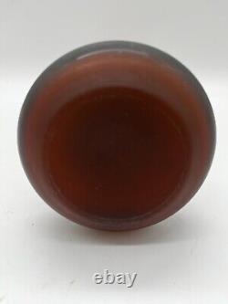 Emile Galle French Acid Etched 3 Layer Cameo Art Glass Vase REPRODUCTION Mint