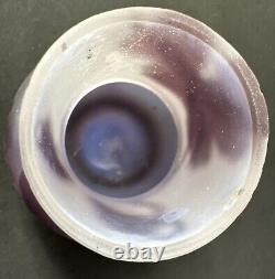 Emile Galle French Vase Cameo Glass Authentic Signed Gallé 3.5 Authentic Orig